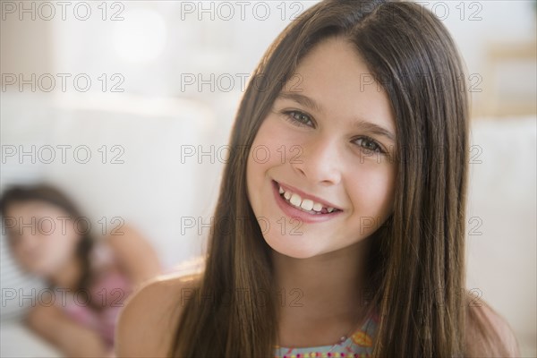 Caucasian girl smiling