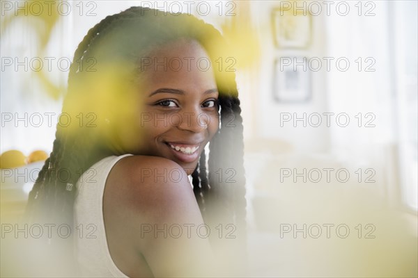 Black woman smiling