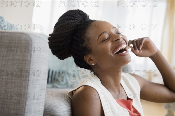 Black woman laughing