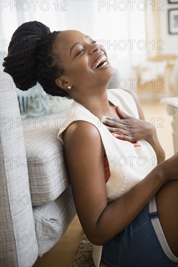 Black woman laughing