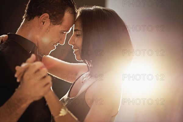 Hispanic couple dancing