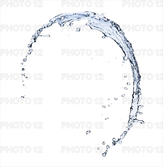 Water splashing on white background