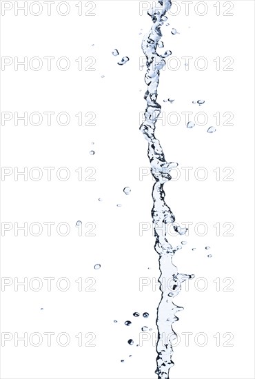 Water splashing on white background