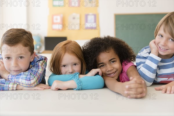 Students smiling in classroom