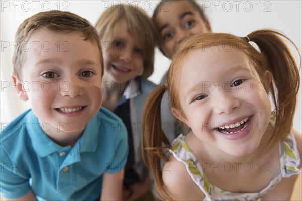 Close up of smiling children