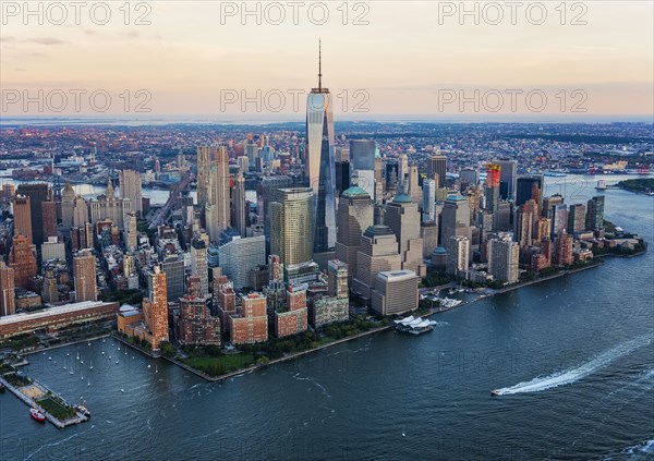 Aerial view of New York City cityscape