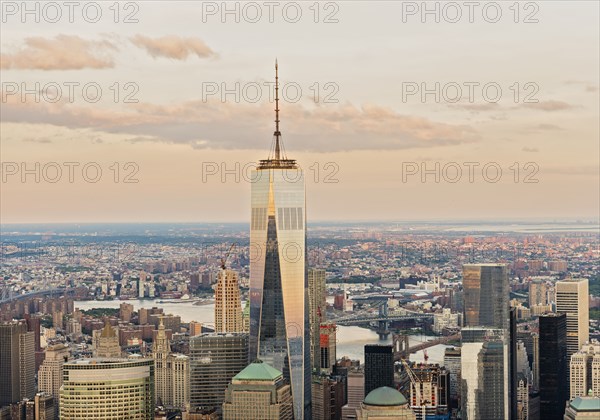 Aerial view of New York City cityscape