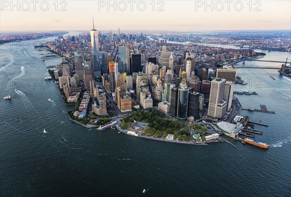 Aerial view of New York cityscape