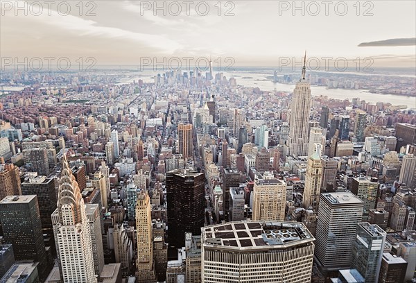 Aerial view of New York cityscape