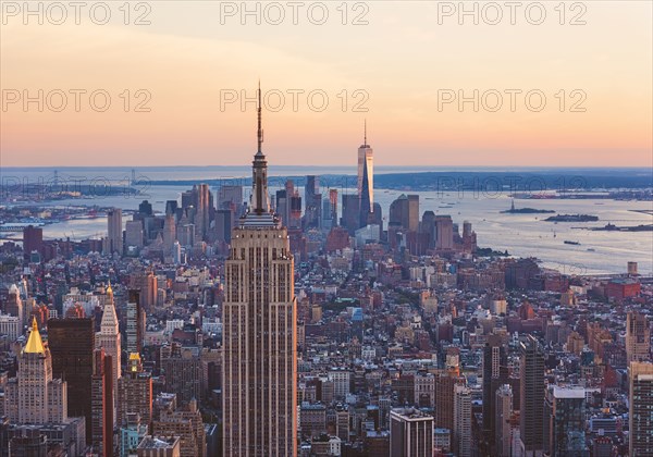 Aerial view of New York cityscape