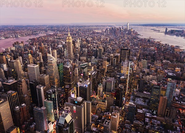 Aerial view of New York cityscape