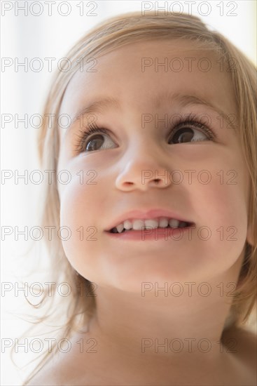 Caucasian girl smiling