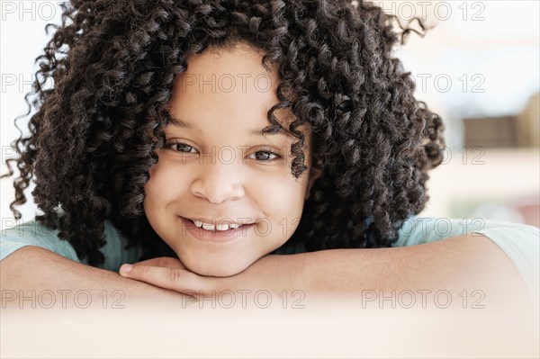 African American girl smiling