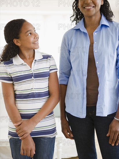 Daughter smiling at mother