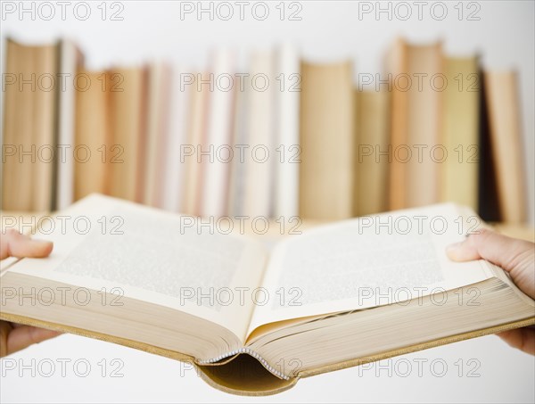 Close up of open book