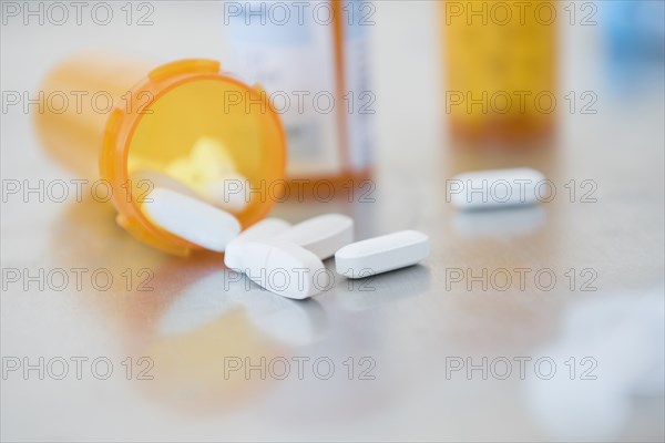 Pills in prescription bottle