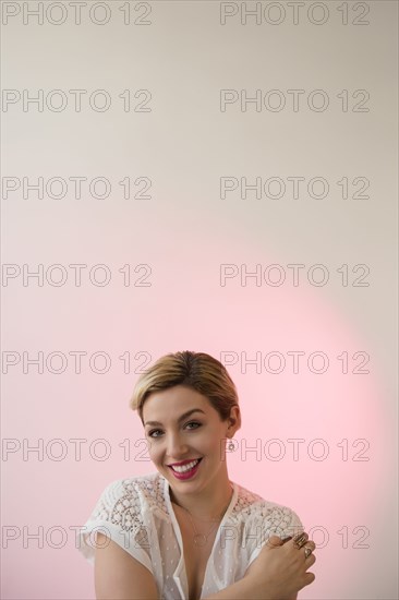 Caucasian woman smiling