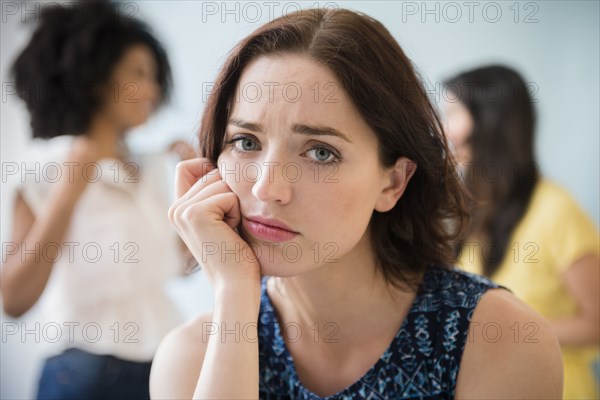 Portrait of unhappy woman