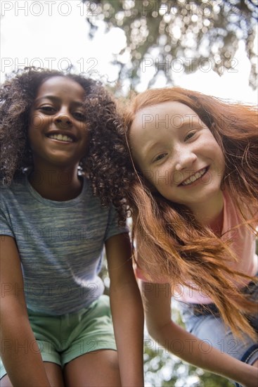 Portrait of smiling girls