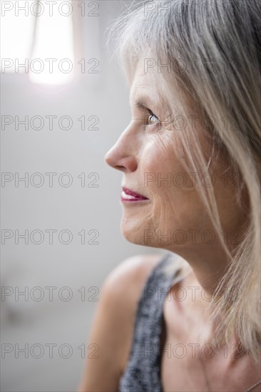 Caucasian woman looking away