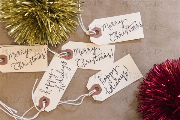 Christmas ornaments and tags