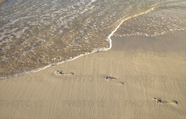 Footprints on beach