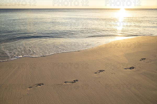 Footprints on beach