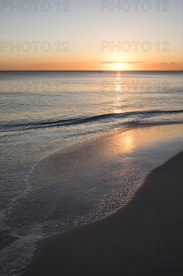 Sunset on ocean beach