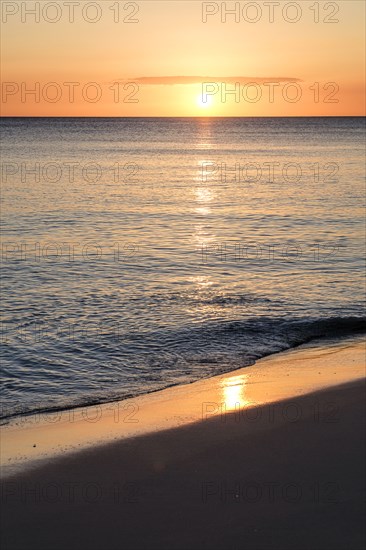 Sunset on ocean beach