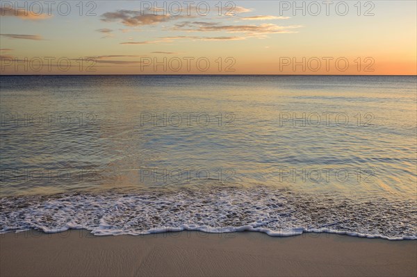 Sunset on ocean beach