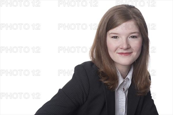 Smiling Caucasian businesswoman