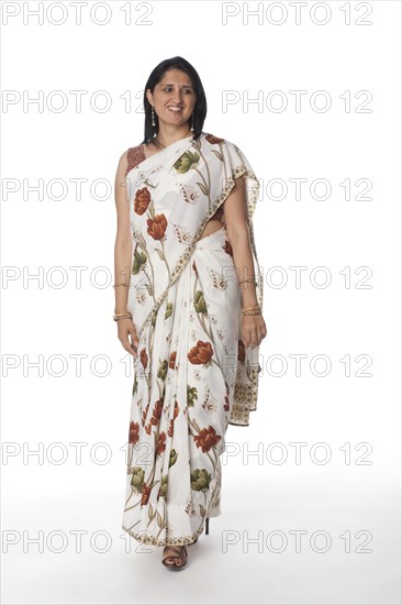 Smiling Indian woman in traditional clothing