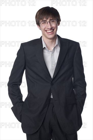 Smiling Caucasian businessman