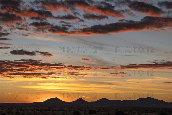 Dramatic sunset sky in Cerrillos Hills State Park