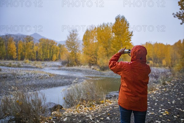 Rear view of woman