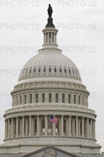 American flag at US Capitol Building