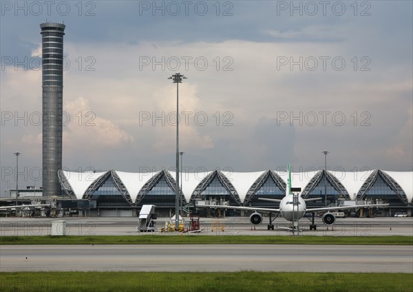 Plane on airport tarmac