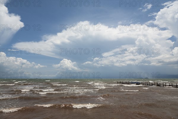 Cloudy sky over ocean