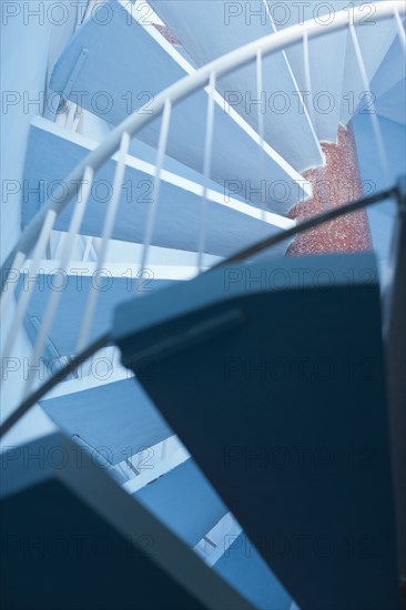 Low angle view of spiral staircase