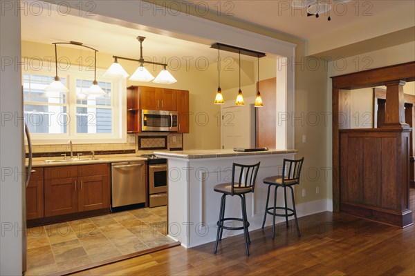 Kitchen area in new house