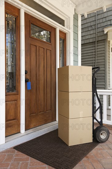 Packages left by door