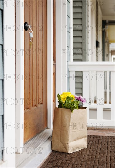 Package left by door