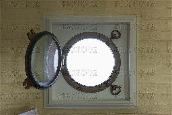 Porthole window of lighthouse