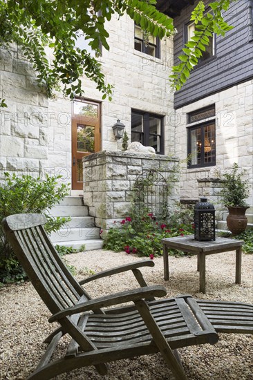 Courtyard of luxury house