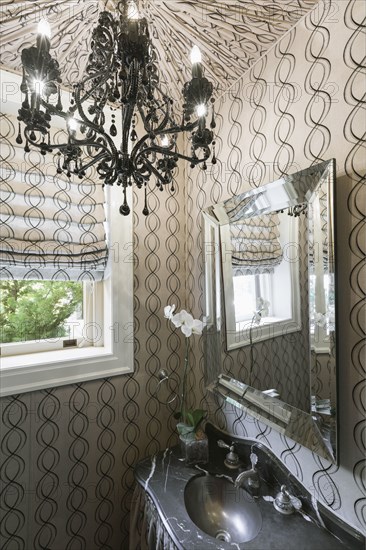 Interior of luxury bathroom