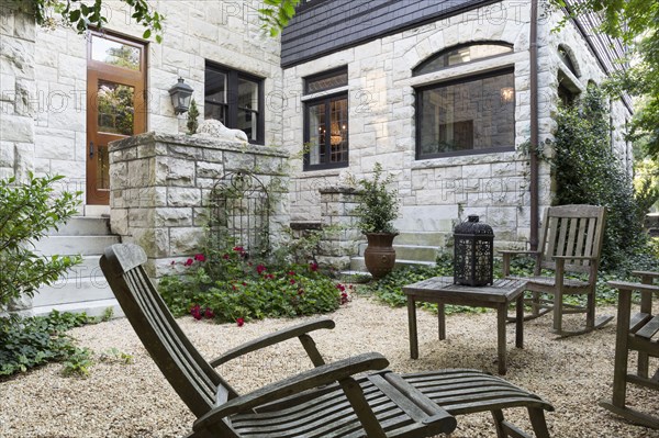 Courtyard of luxury house