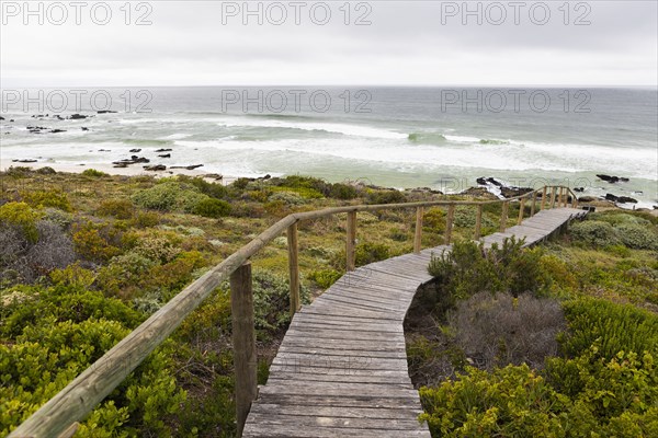 Wooden bridge to beach