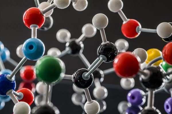 Molecular model against black background