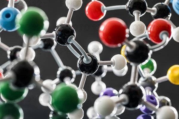 Molecular model against black background