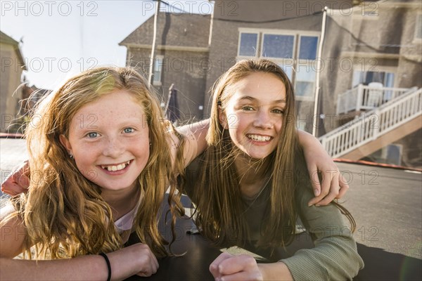 Portrait of smiling girls